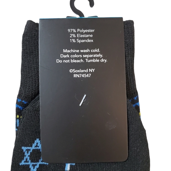 Davco Men's Star Of David Dreidel Menorah Hanukkah‎ Socks New - Picture 4 of 4